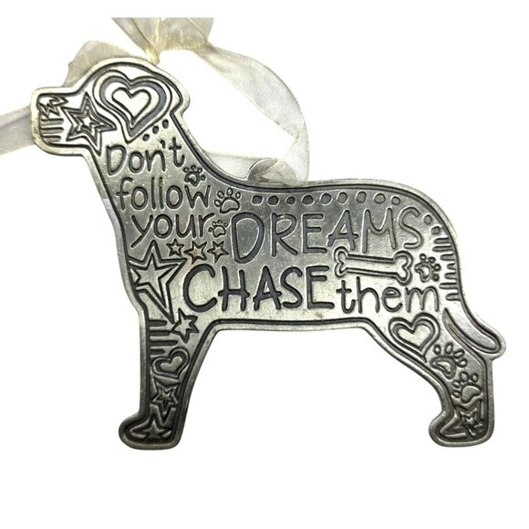 Dog Pewter Ornament Inspirational quote metal doglover gift christmas - Picture 1 of 4